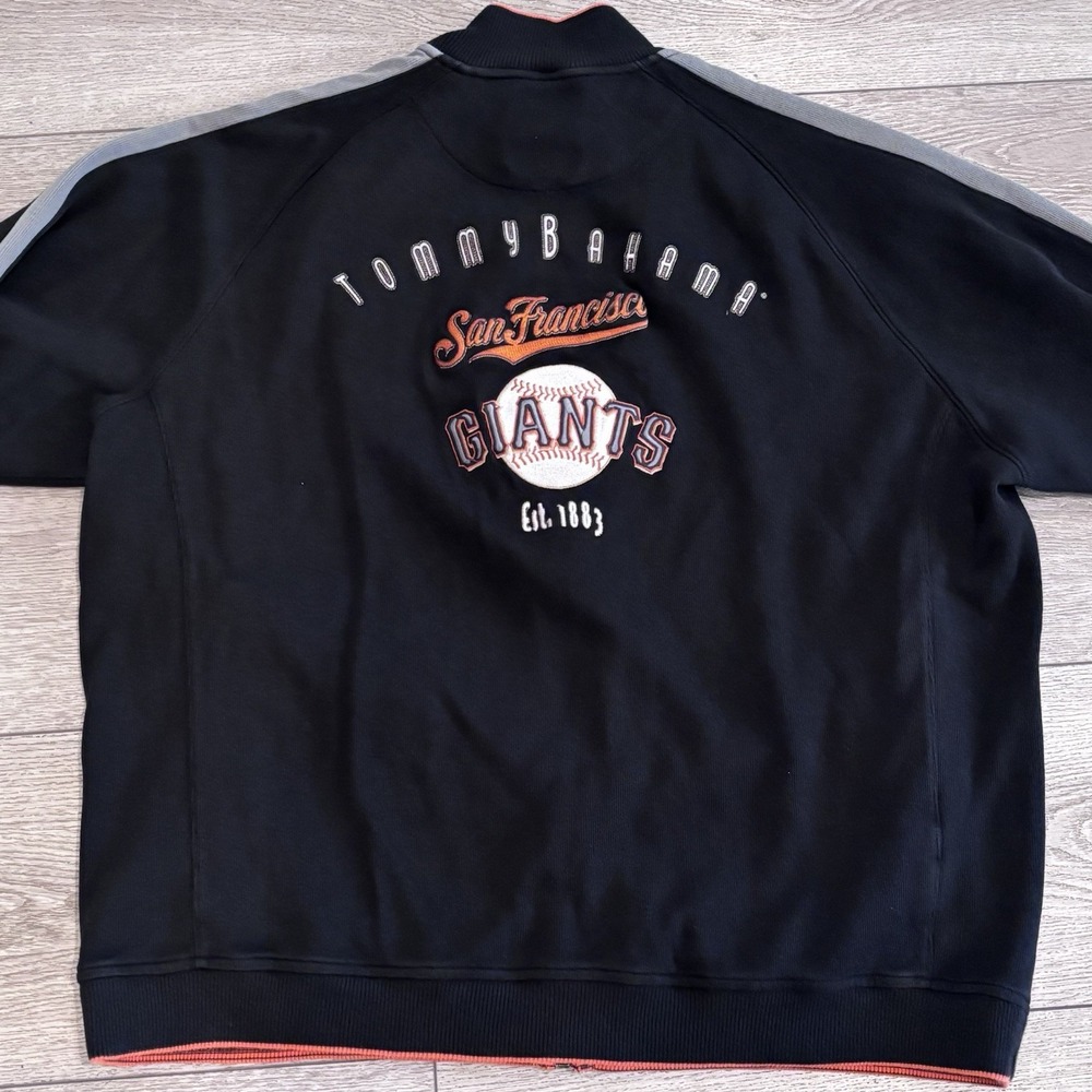 Tommy Bahama MLB San‎ Francisco Giants World Series Sweater Mens XL Full Zip